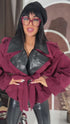LUX jacket + belt "MOTIVATION V10385" - BORDO